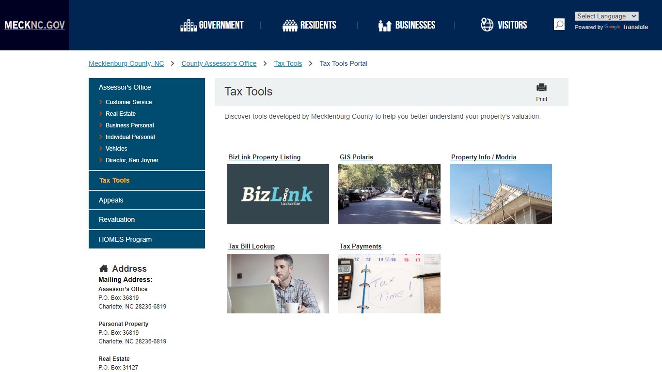 Tax Tools - mecknc.gov
